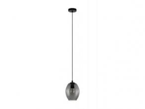 Függesztett lámpa, 18 cm, fekete-füstszínű (Cadaques)