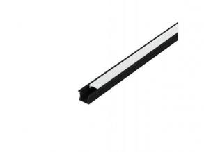 ALUMINUM SÍN H-15MM 2M OPALOS DIFFÚZOR FEKETE