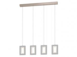 Függesztett LED lámpa 21,6 W, melegfehér, nikkel-opál (Enaluri)