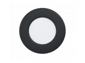 LED panel , 2.7W , süllyesztett , kerek , természetes fehér , fekete keret , EGLO , FUEVA 5 , 99156