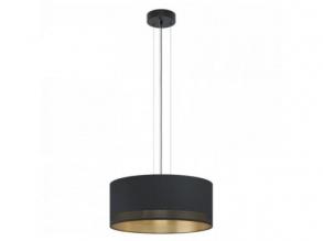 LED lámpa , függeszték , mennyezeti , 55 cm , E27 foglalattal , 3 x 40W , fekete - arany , EGLO , ESTEPERRA , 99274