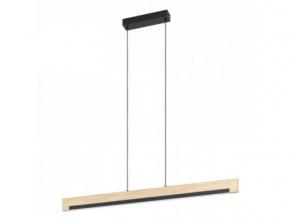 LED lámpa , függeszték , mennyezeti , 25.5W, dimmelhető , meleg fehér , fa , fekete , EGLO , CAMACHO , 99293