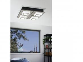 LED mennyezeti lámpa 4x3,3W 1360Lm Fekete Masiano1