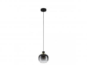 EGLO , 99616 , OILELLA , függesztett lámpa , E27 , 1X40W , IP20 , fekete-szürke-átlátszó