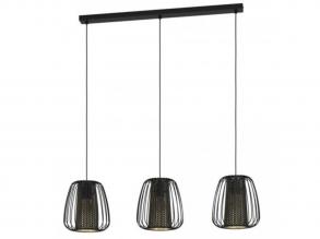 EGLO , 99662 , CURASAO , függesztett lámpa , E27 , 3X40W , IP20 , fekete, arany