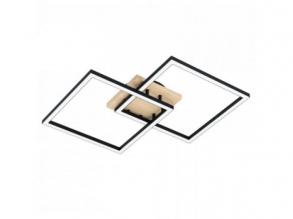 LED panel , falon kívüli , 4x8W , CCT , dimmelhető , 77 x 49.5 cm , négyzet , fa , EGLO Connect.Z , Zigbee , LOMALTAS-Z , 99677