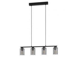 EGLO , 99707 , ZOCABON , függeszték , E27 , 4X40W , IP20 , átlátszó